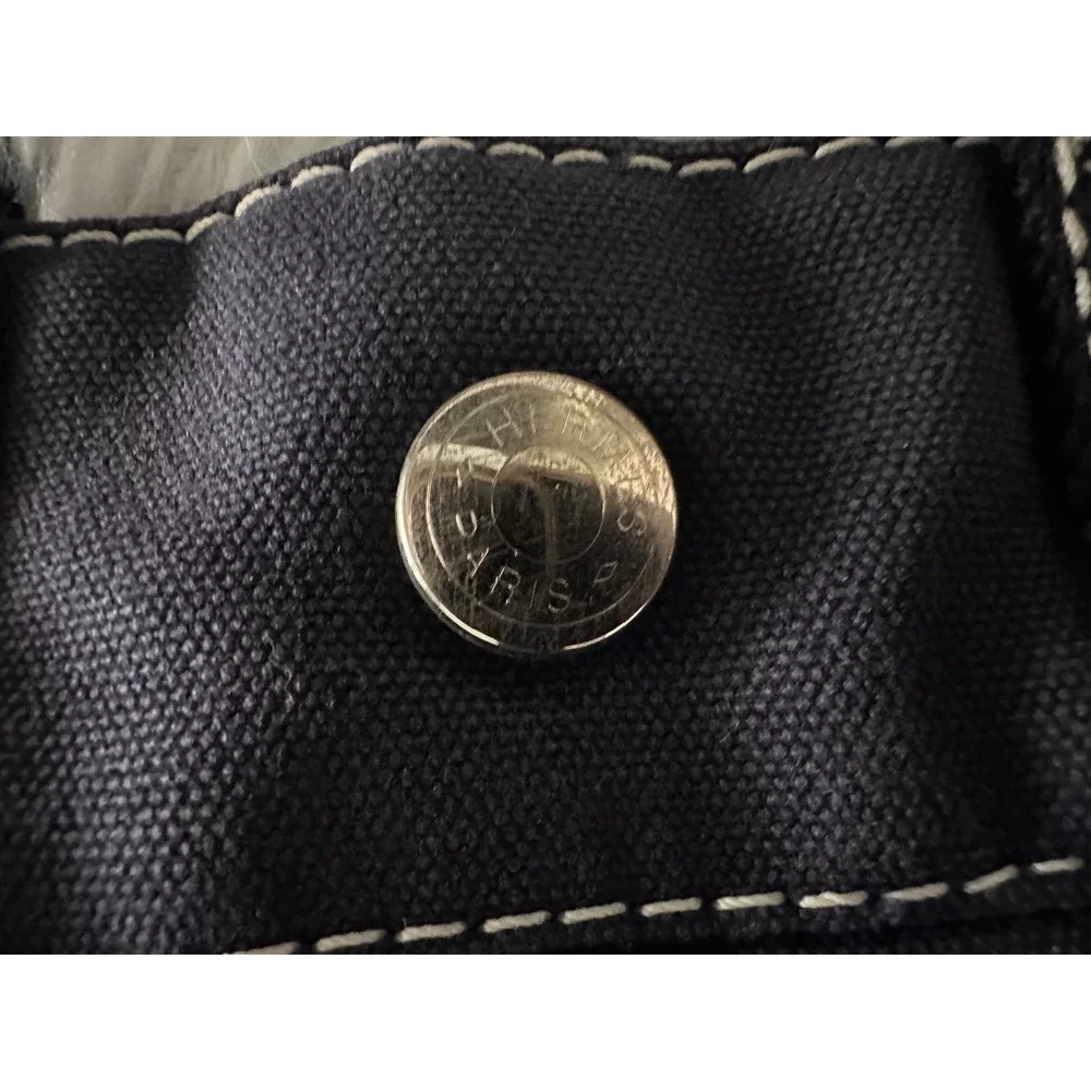 Hermès Deauville PM Canvas Navy Tote Bag Handbag